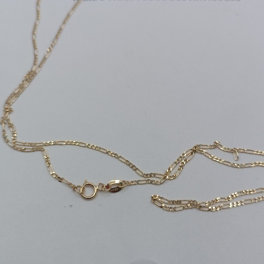 CADENAS TEJIDO 3X1 ORO 14K 55 CM 2.3 GR (NUEVO)