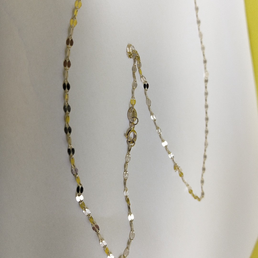 CADENAS TEJIDO ESPECIAL ORO 10K 50 CM 1 GR (NUEVO)