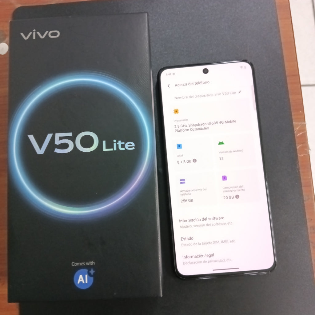 CELULAR VIVO V50 LITE V2441 (2025) 256 GB 8 GB RAM (SEMINUEVO)