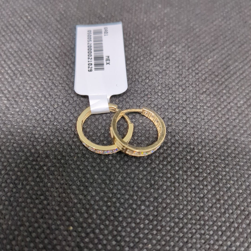 ARETES ARRACADAS C/CIRCONIAS ORO 10K 1.6 GR (NUEVO)