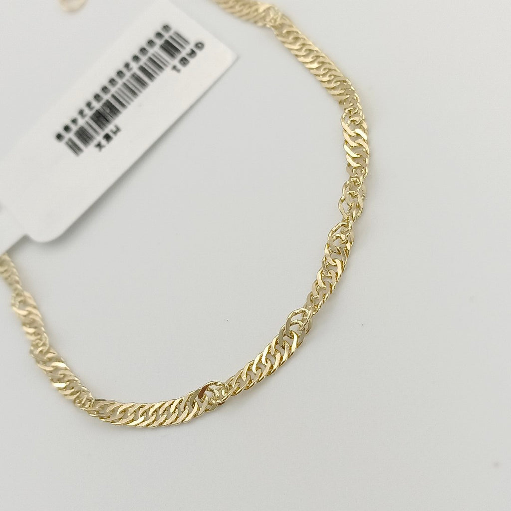 PULSERAS TEJIDO MEDIO TZL ORO 14K 18 CM 1.8 GR (NUEVO)