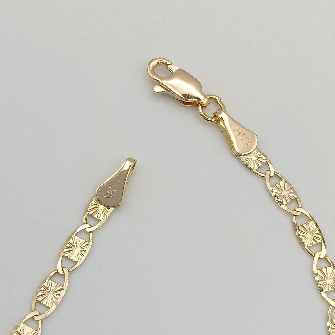 PULSERAS GUCHI ORO 14K 18 CM 2.9 GR (NUEVO)