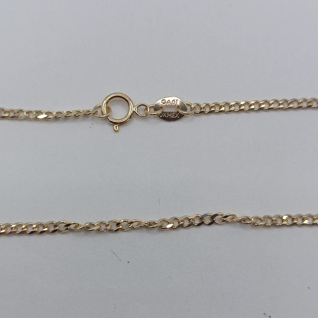 CADENAS TEJIDO BARBADA ORO 10K 50 CM 3.5 GR (NUEVO)