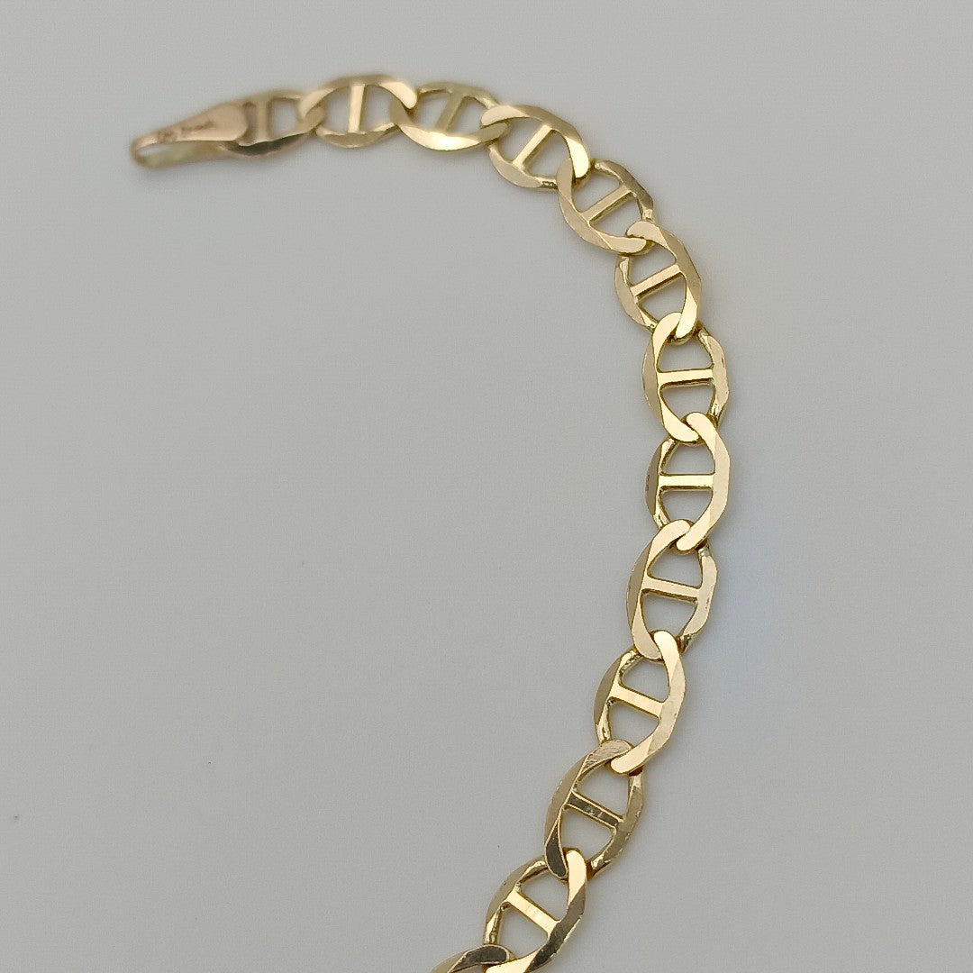 PULSERAS TEJIDO MARINERA ORO 14K 18 CM 2.8 GR (NUEVO)