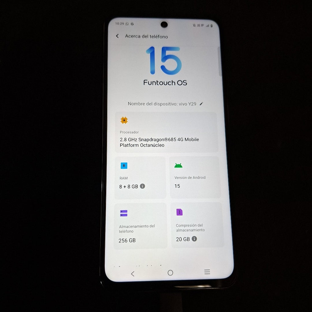 CELULAR VIVO Y29 V2434 (2025) 256 GB 8 GB RAM