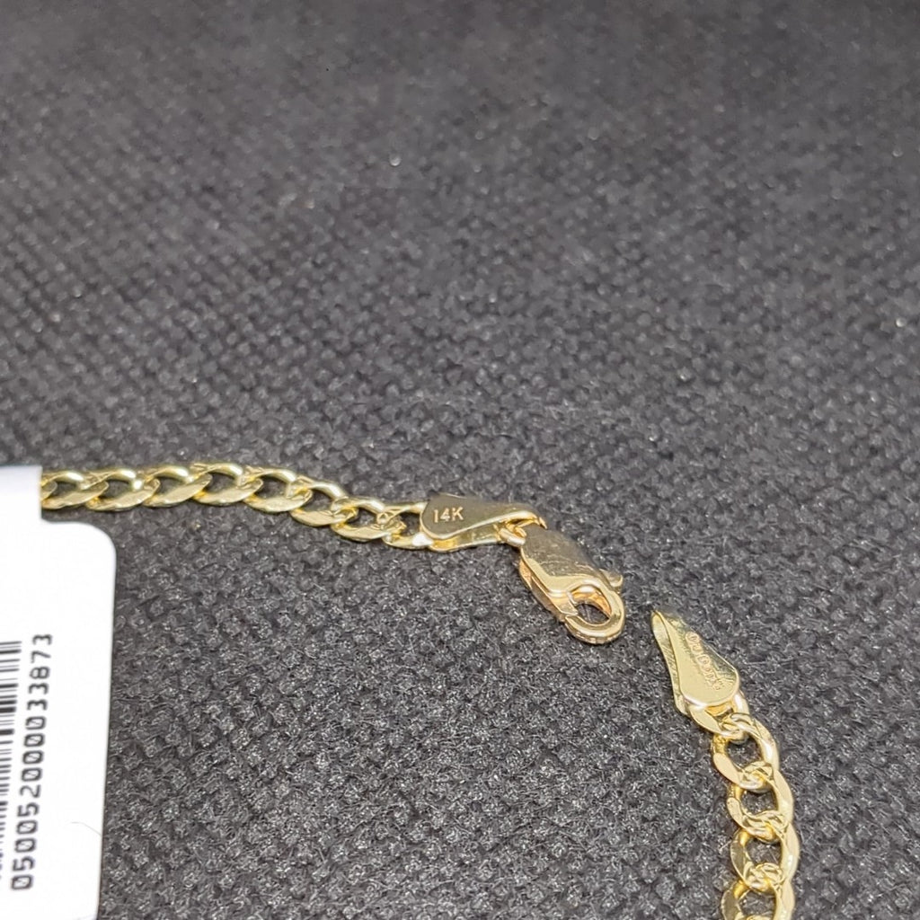 PULSERAS BARBADA ORO 14K 21 CM 5.2 GR (NUEVO)