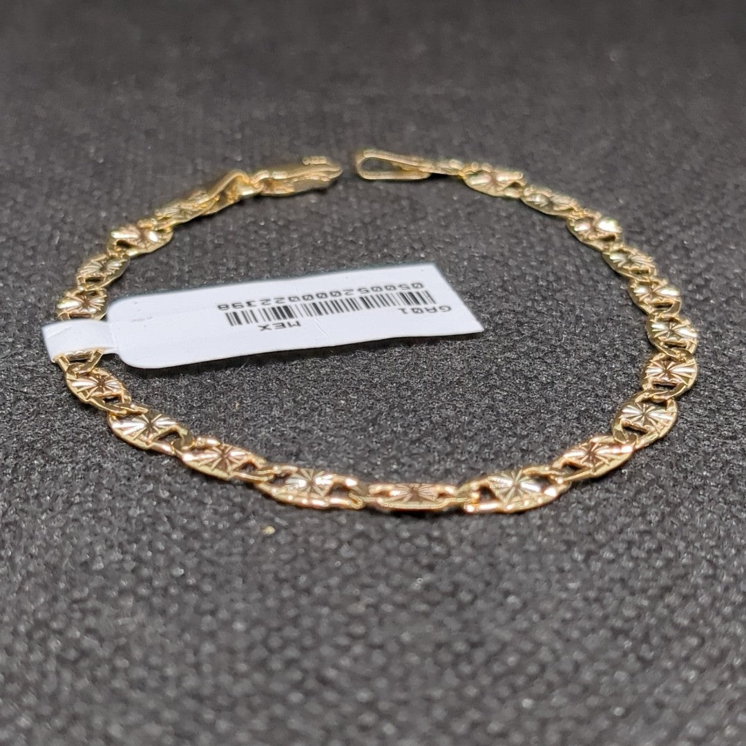 PULSERA TEJIDO GUCHI ORO 14K 18 CM 4.1 GR (NUEVO)