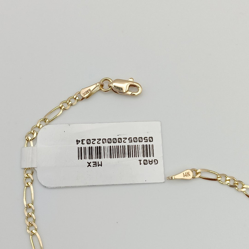 PULSERAS TEJIDO 3X1 ORO 14K 18 CM 1.9 GR (NUEVO)