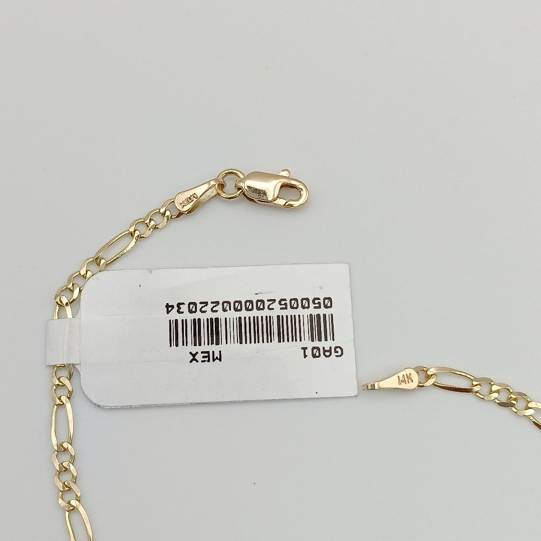 PULSERAS TEJIDO 3X1 ORO 14K 18 CM 1.9 GR (NUEVO)
