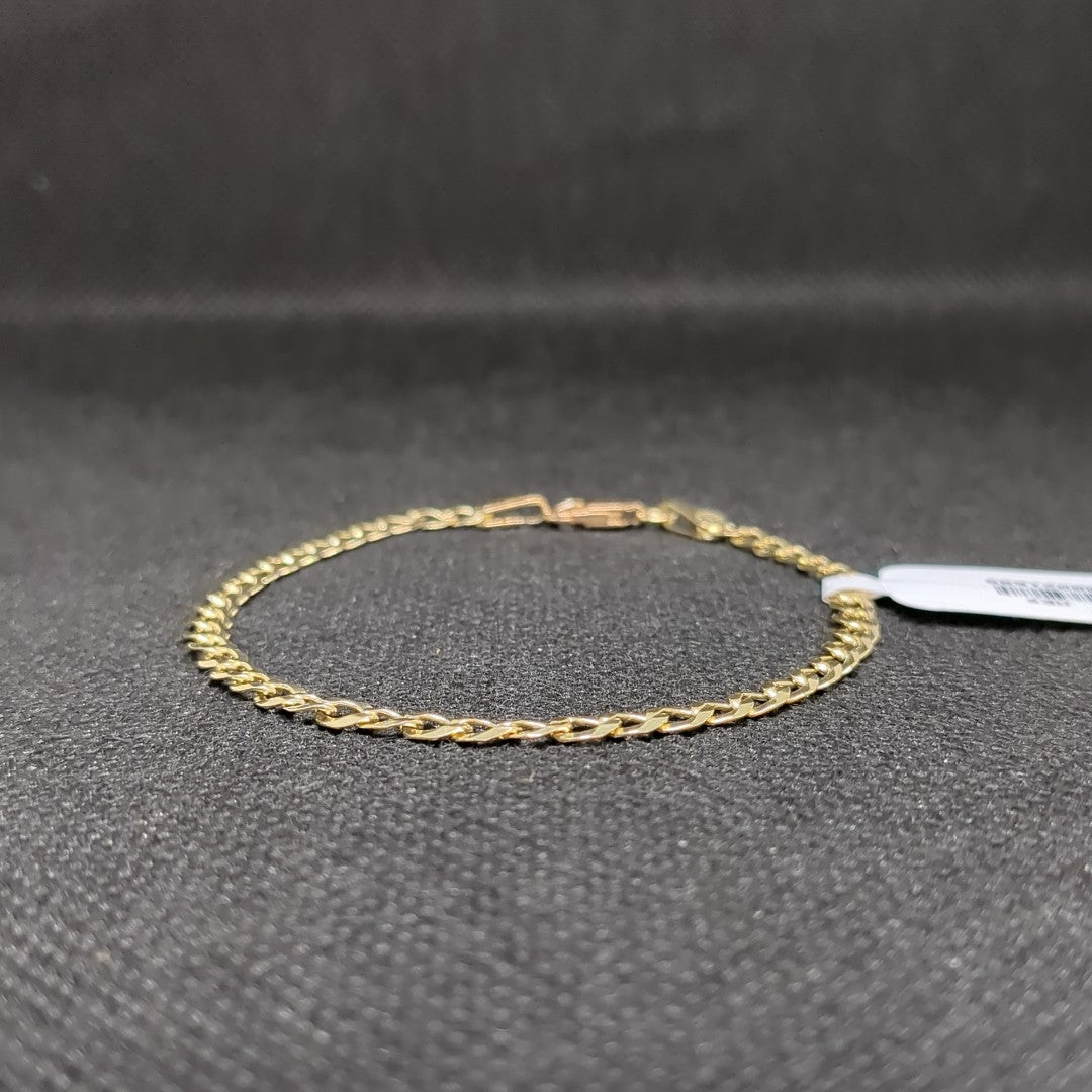 PULSERAS TEJIDO BARBADA ORO 10K 18 CM 3.3 GR (NUEVO)