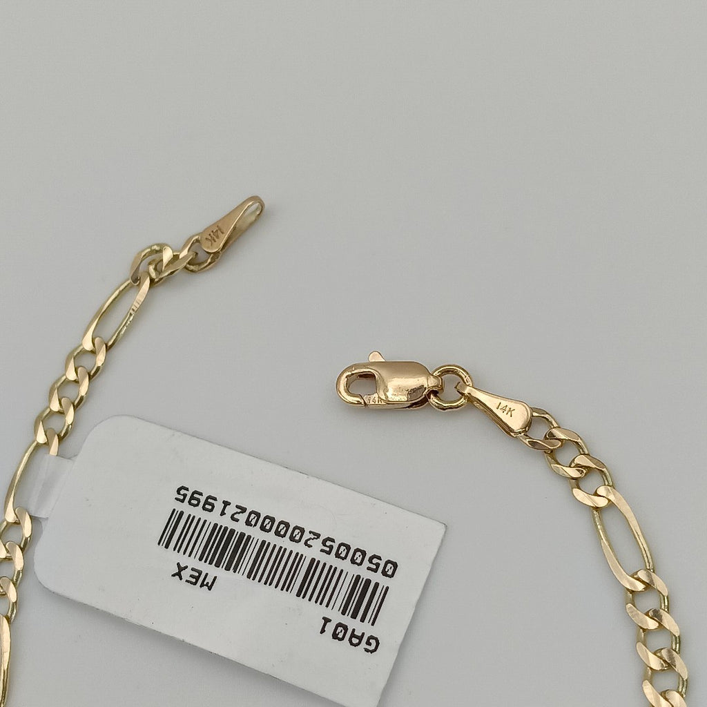 PULSERAS TEJIDO 3X1 ORO 14K 18 CM 2.8 GR (NUEVO)