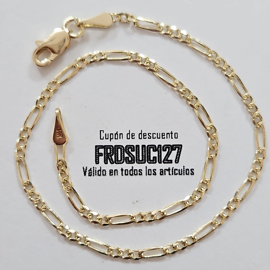 PULSERAS BARBADA ORO 14K 21 CM 1.7 GR (NUEVO)