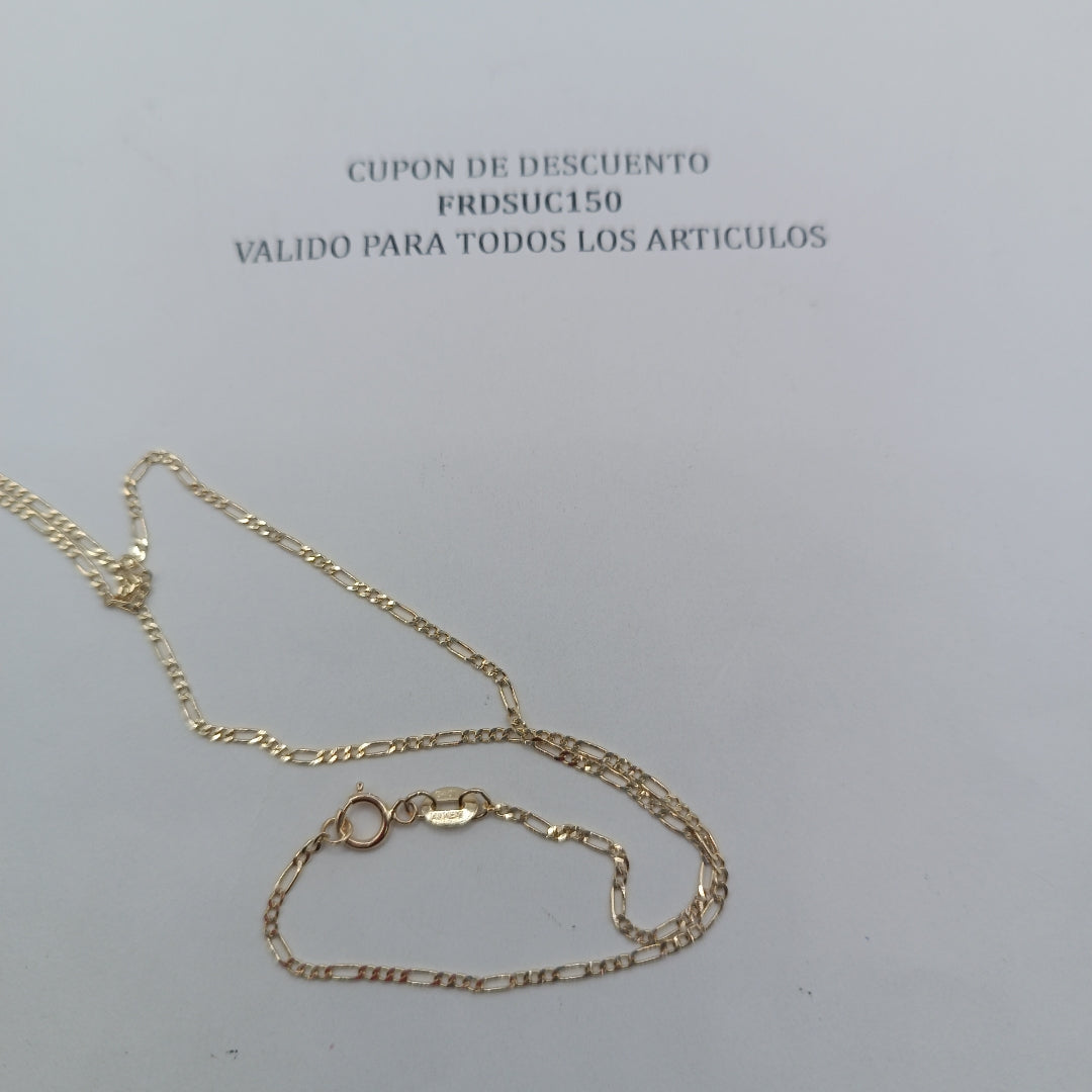 CADENAS TEJIDO 3X1 ORO 14K 55 CM 2.4 GR (NUEVO)