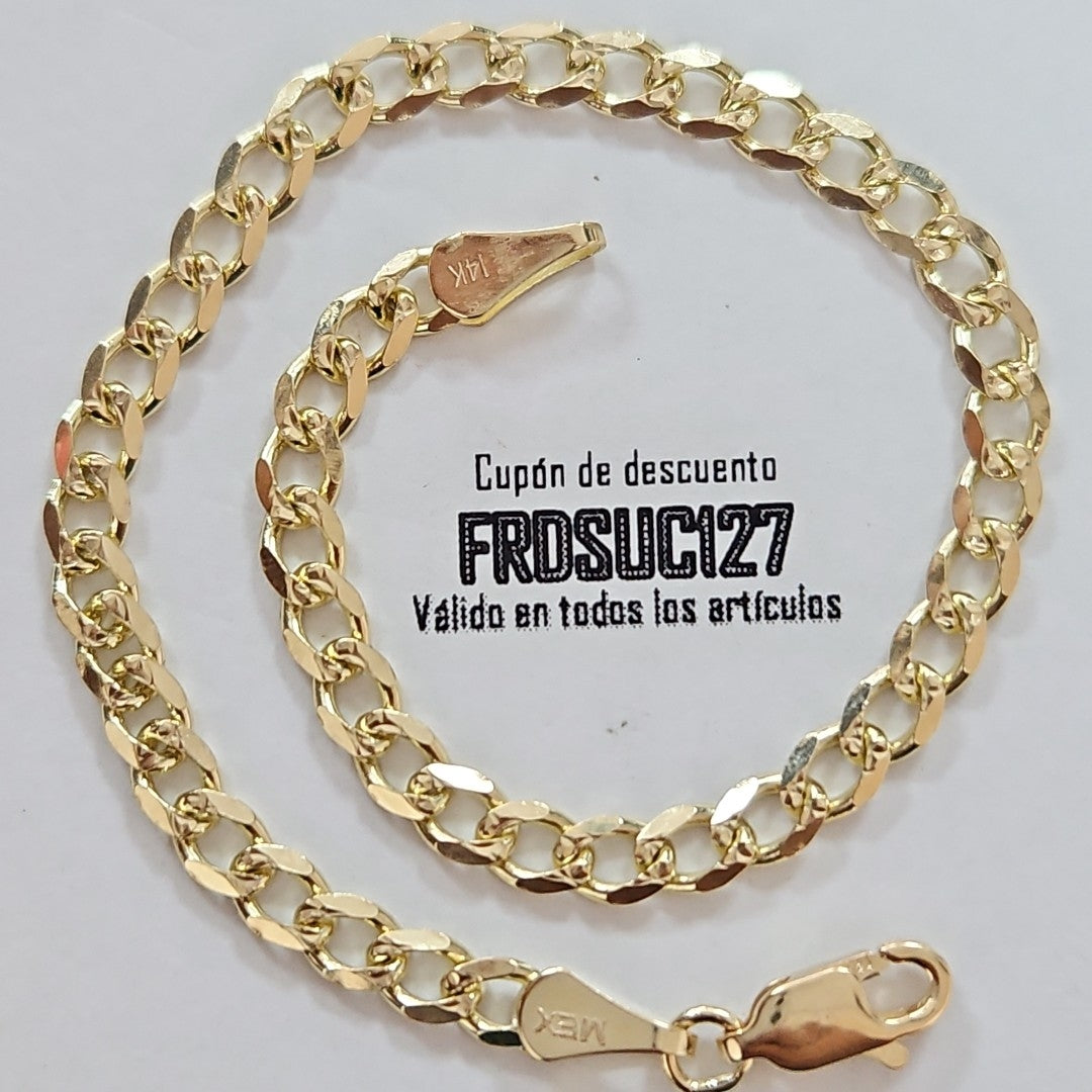 PULSERAS BARBADA ORO 14K 18 CM 4.6 GR (NUEVO)