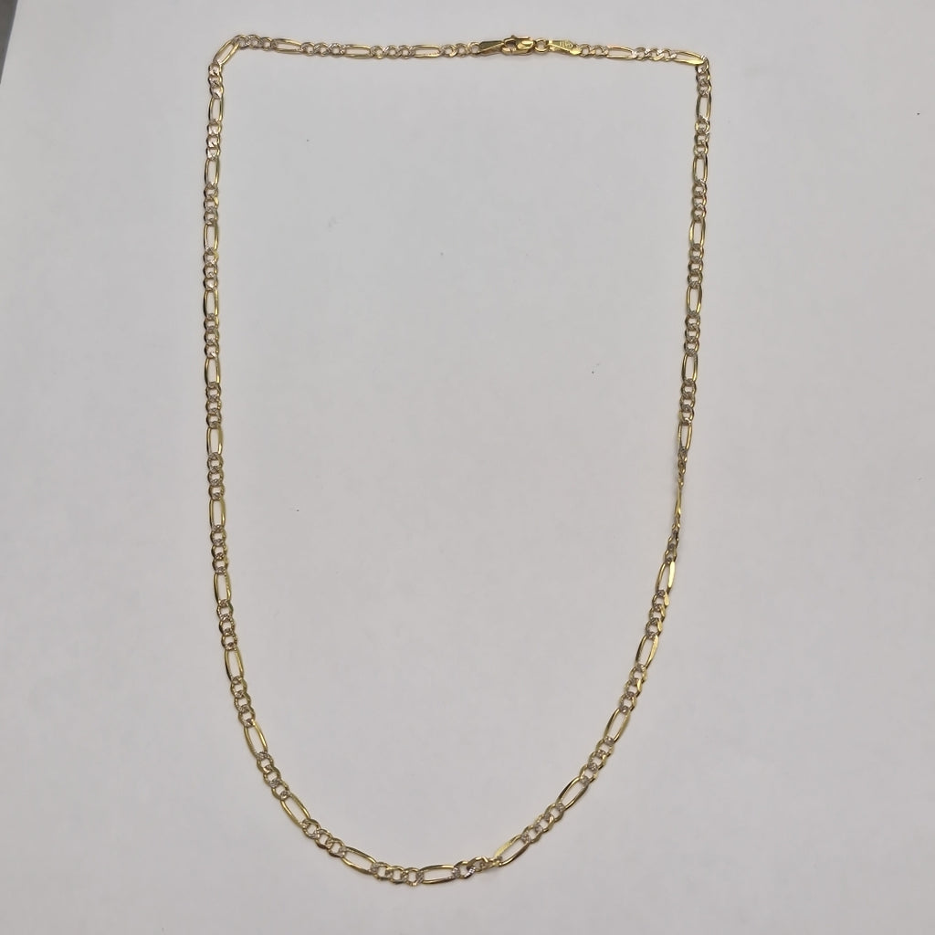 CADENAS TEJIDO 3X1 DIAMANTADO ORO 10K 50 CM 5.9 GR (NUEVO)