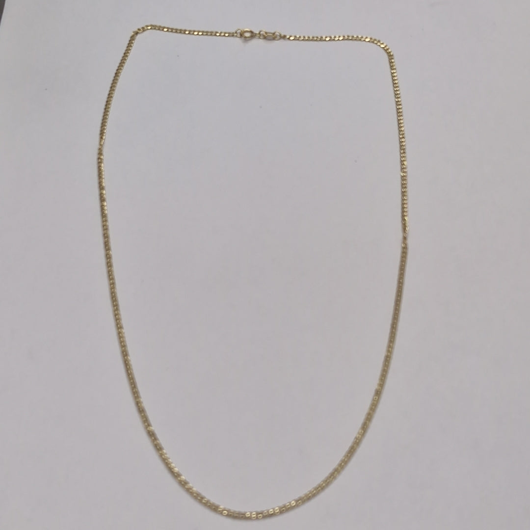 CADENAS TEJIDO BARBADA ORO 10K 50 CM 3.5 GR (NUEVO)