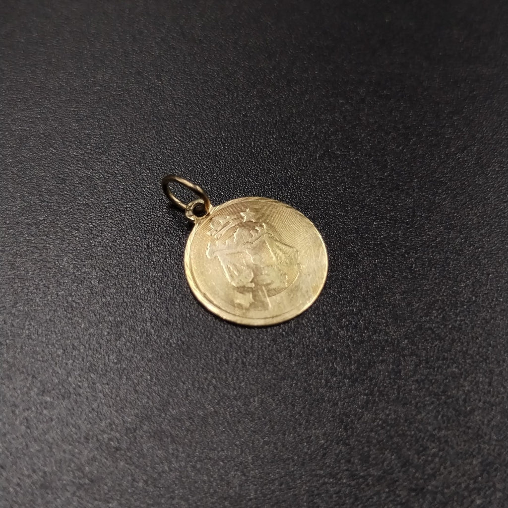 DIJE,MEDALLA PERSONAL ORO 14 K 0,80 GRMS (SEMINUEVO)