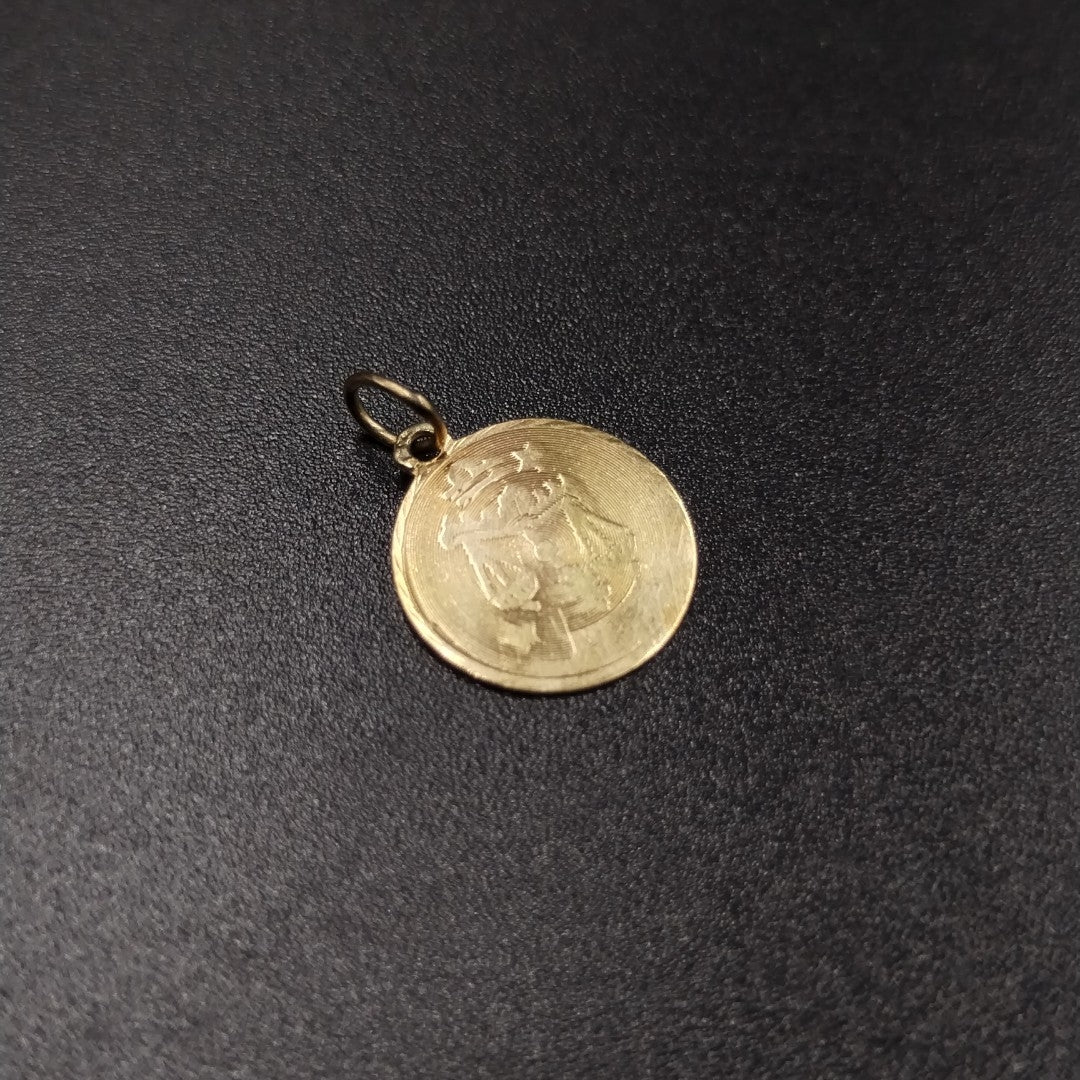 DIJE,MEDALLA PERSONAL ORO 14 K 0,80 GRMS (SEMINUEVO)