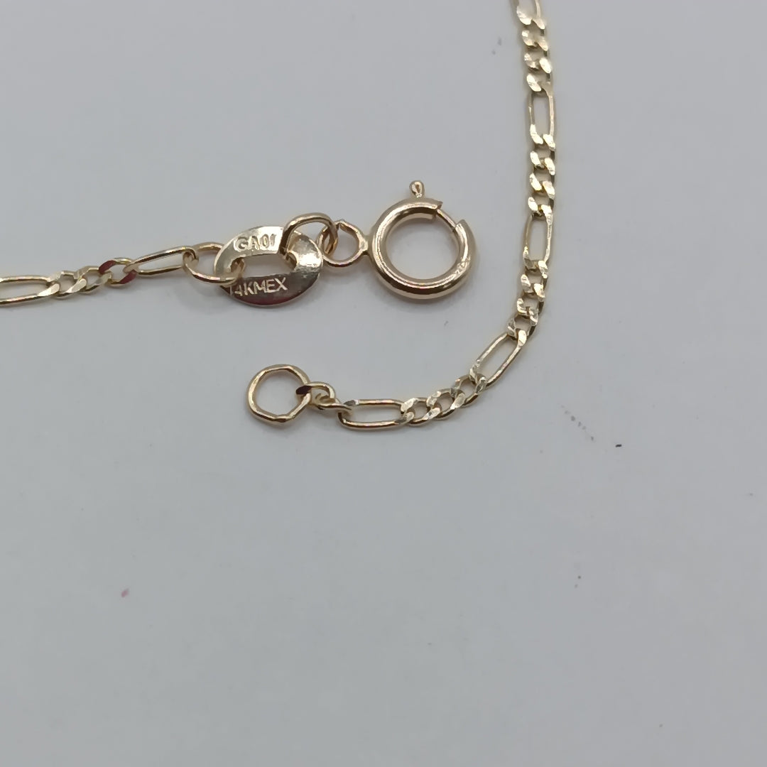 PULSERAS TEJIDO 3X1 ORO 14K 21 CM 1 GR (NUEVO)