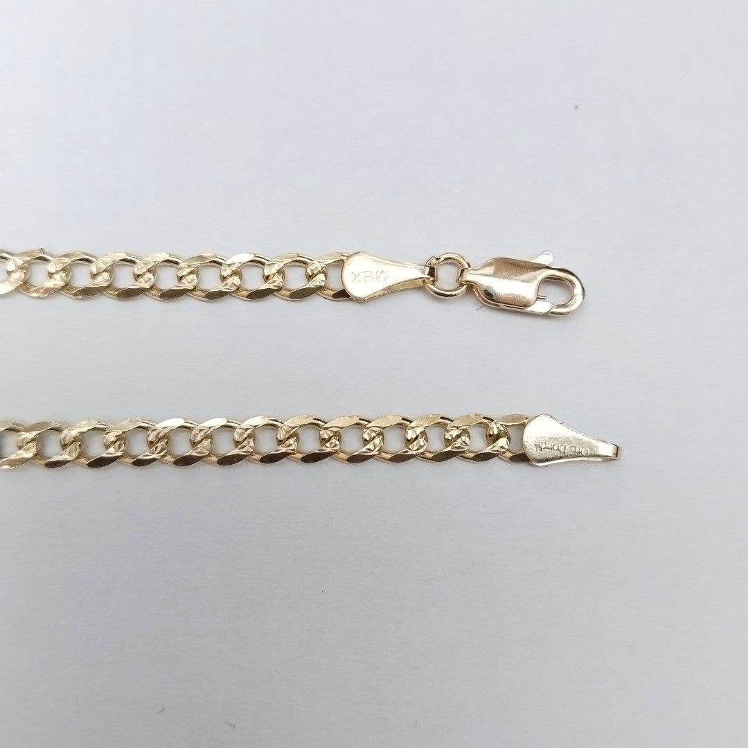 PULSERAS BARBADA ORO 14K 21 CM 5.2 GR (NUEVO)