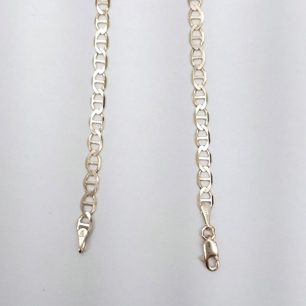 PULSERAS TEJIDO MARINERA ORO 14K 21 CM 3.2 GR (NUEVO)
