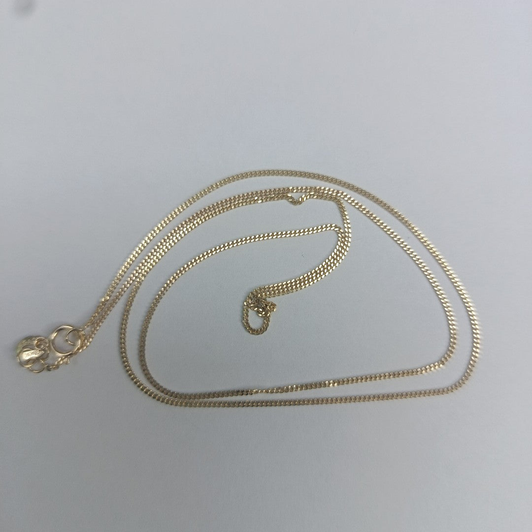 CADENAS TEJIDO BARBADA ORO 10K 50 CM 1.7 GR (NUEVO)