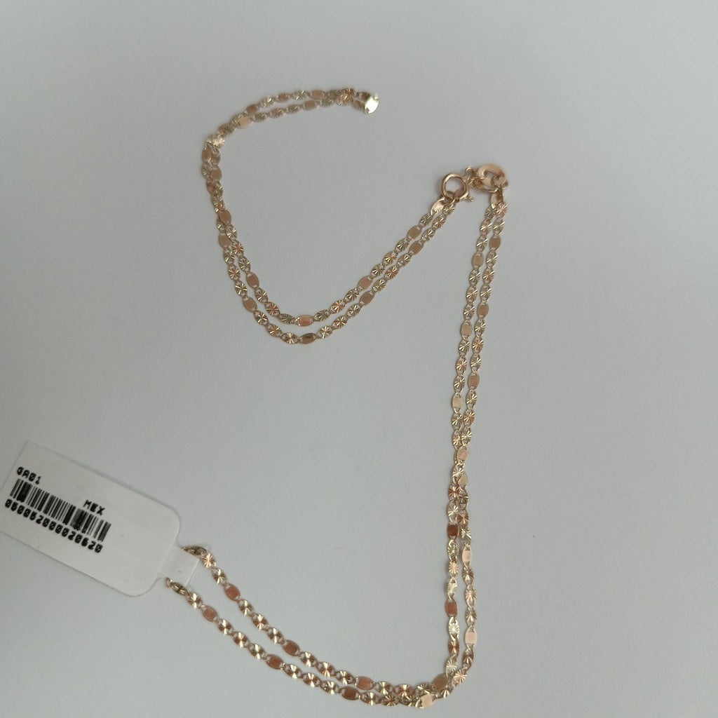 CADENAS TEJIDO GUCHI ORO 10K 55 CM 1.7 GR (NUEVO)