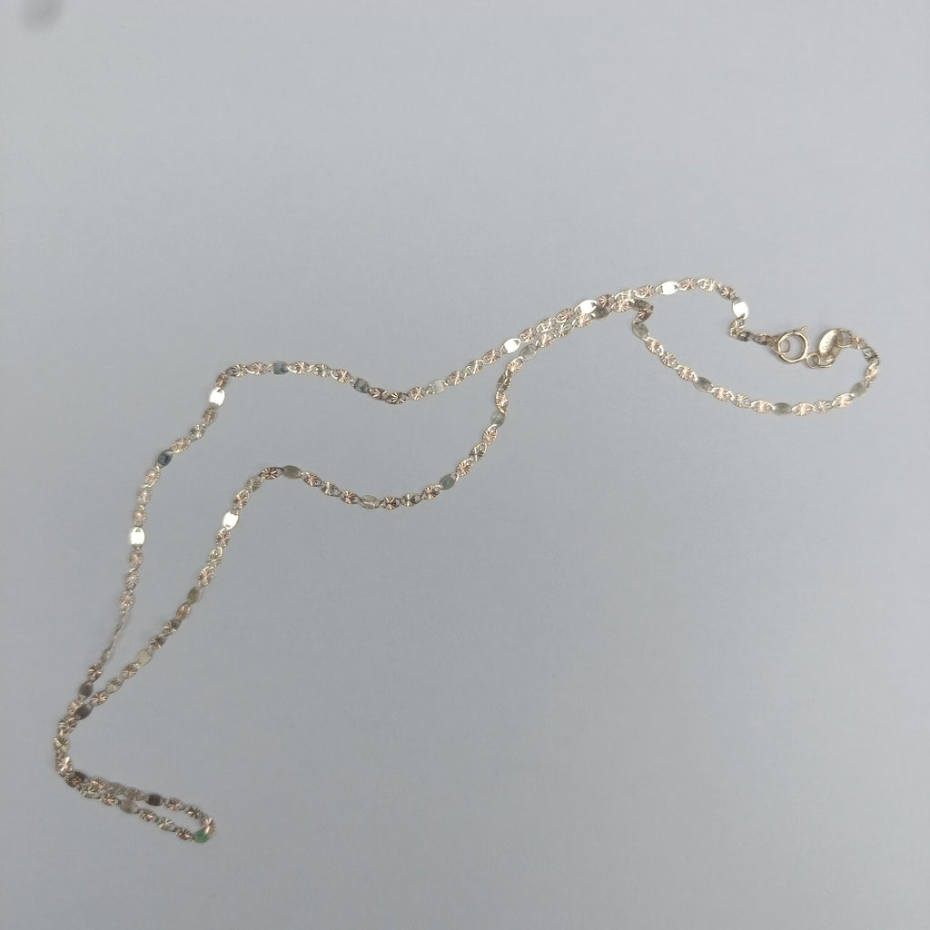 CADENAS TEJIDO GUCHI ORO 10K 40 A 45 CM 1.4 GR (NUEVO)