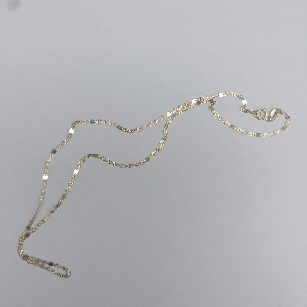 CADENAS TEJIDO GUCHI ORO 10K 40 A 45 CM 1.4 GR (NUEVO)