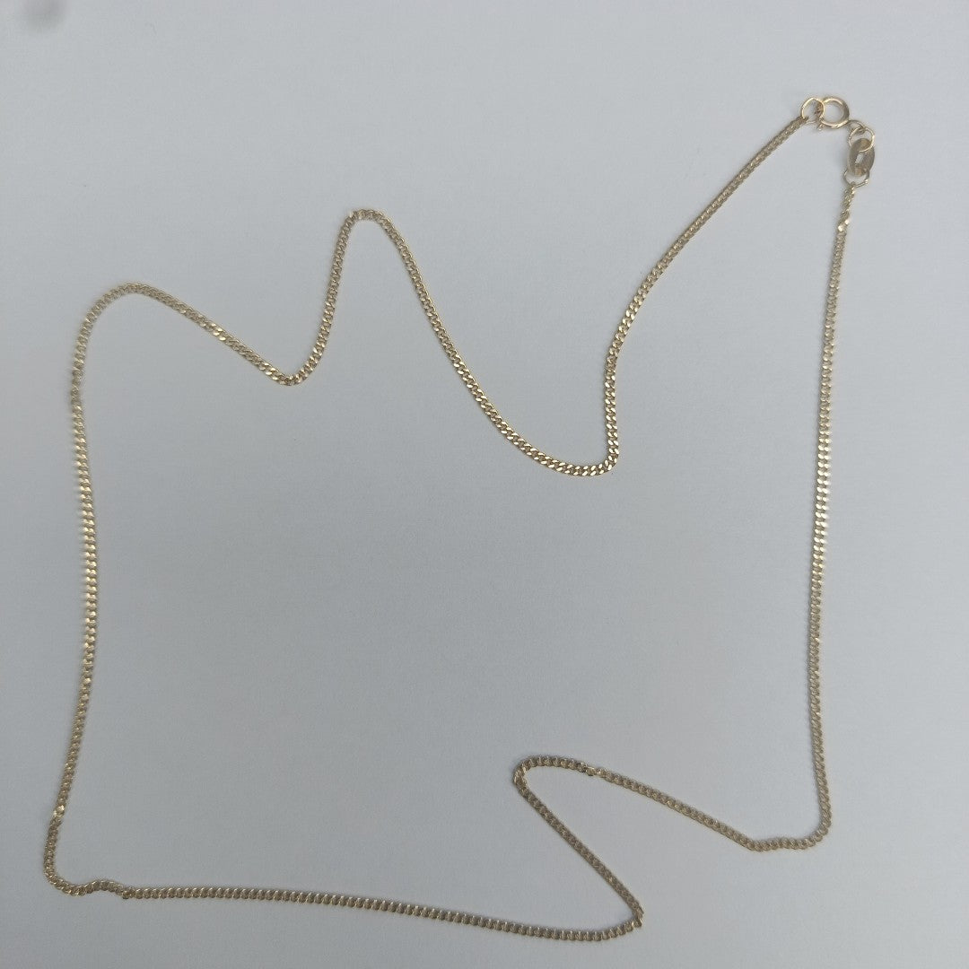 CADENAS TEJIDO BARBADA ORO 10K 50 CM 2.6 GR (NUEVO)