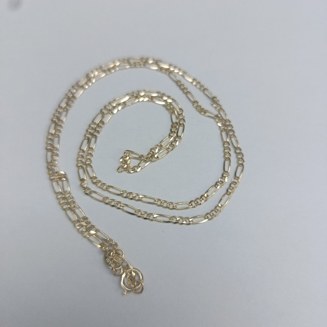 CADENAS TEJIDO 3X1 ORO 10K 55 CM 3.2 GR (NUEVO)