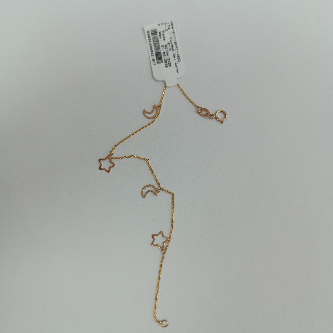 PULSERAS TEJIDO ESPECIAL C/DIJE ORO 10K 18 CM 0.9 GR (NUEVO)