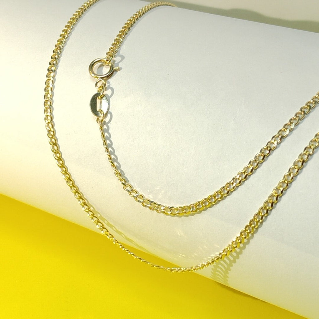 CADENAS TEJIDO BARBADA ORO 10K 50 CM 3.4 GR (NUEVO)
