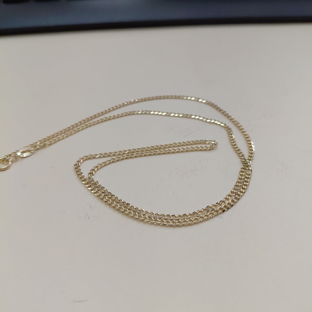 CADENAS TEJIDO BARBADA ORO 10K 50 CM 3.5 GR (NUEVO)