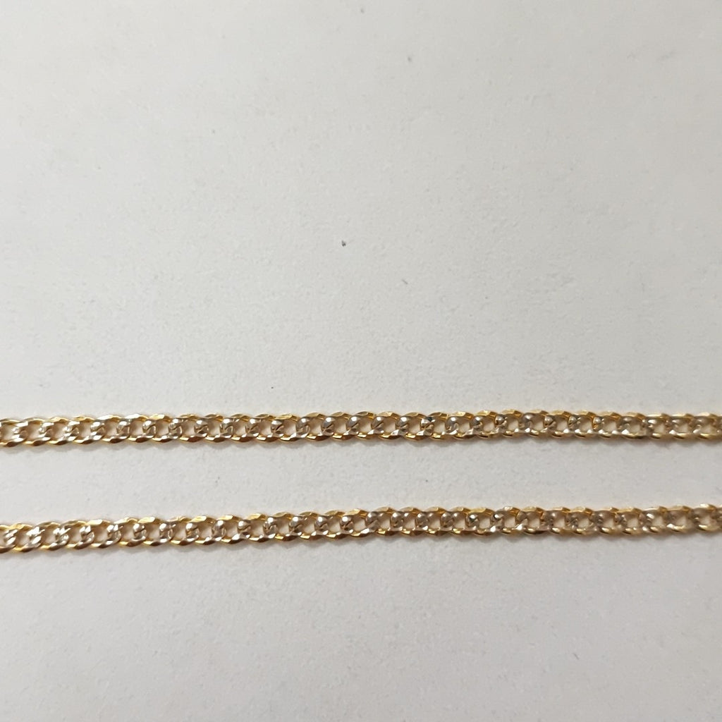 CADENAS BARBADA DIAMANTADA ORO 14K 60 CM 6.1 GR (NUEVO)
