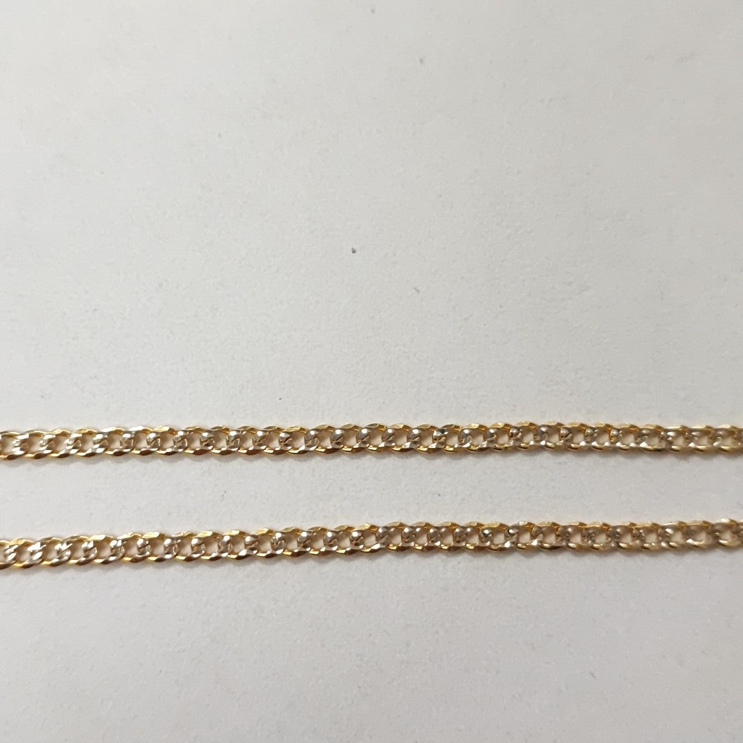 CADENAS BARBADA DIAMANTADA ORO 14K 60 CM 6.1 GR (NUEVO)