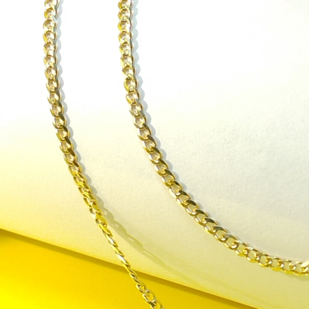 CADENAS TEJIDO BARBADA ORO 10K 55 CM 3.8 GR (NUEVO)