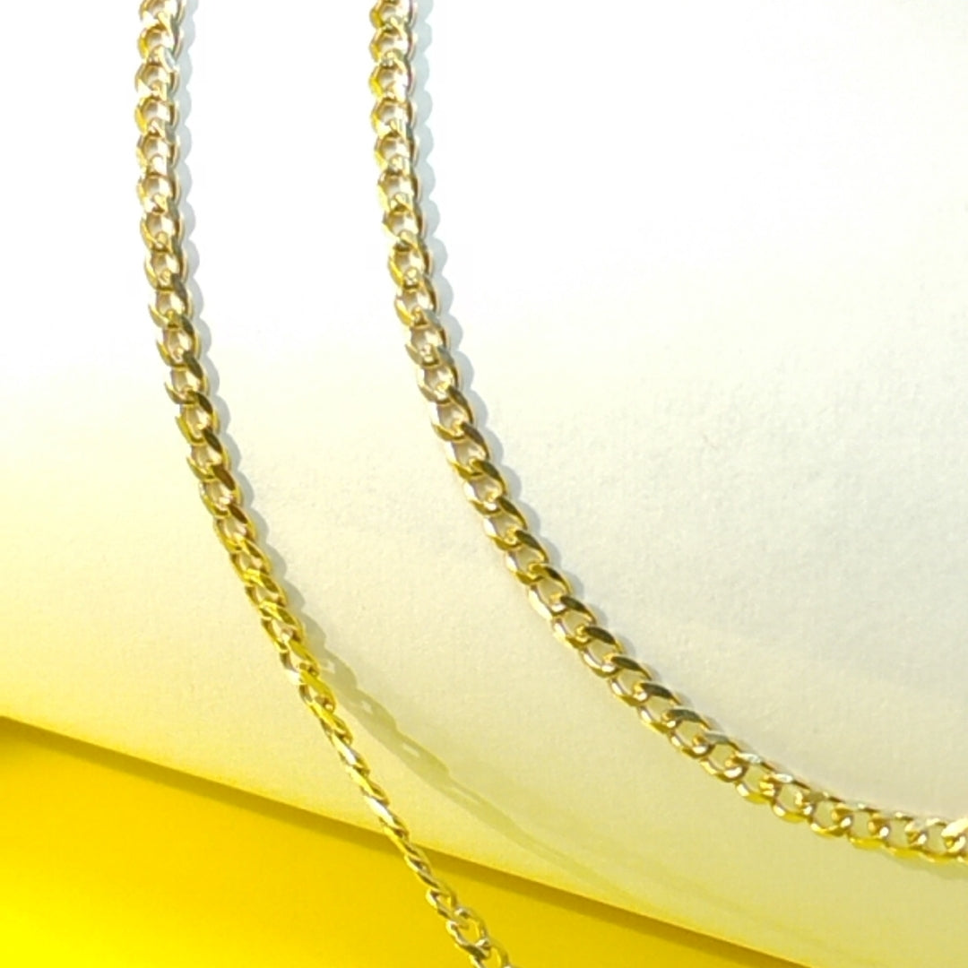 CADENAS TEJIDO BARBADA ORO 10K 55 CM 3.8 GR (NUEVO)