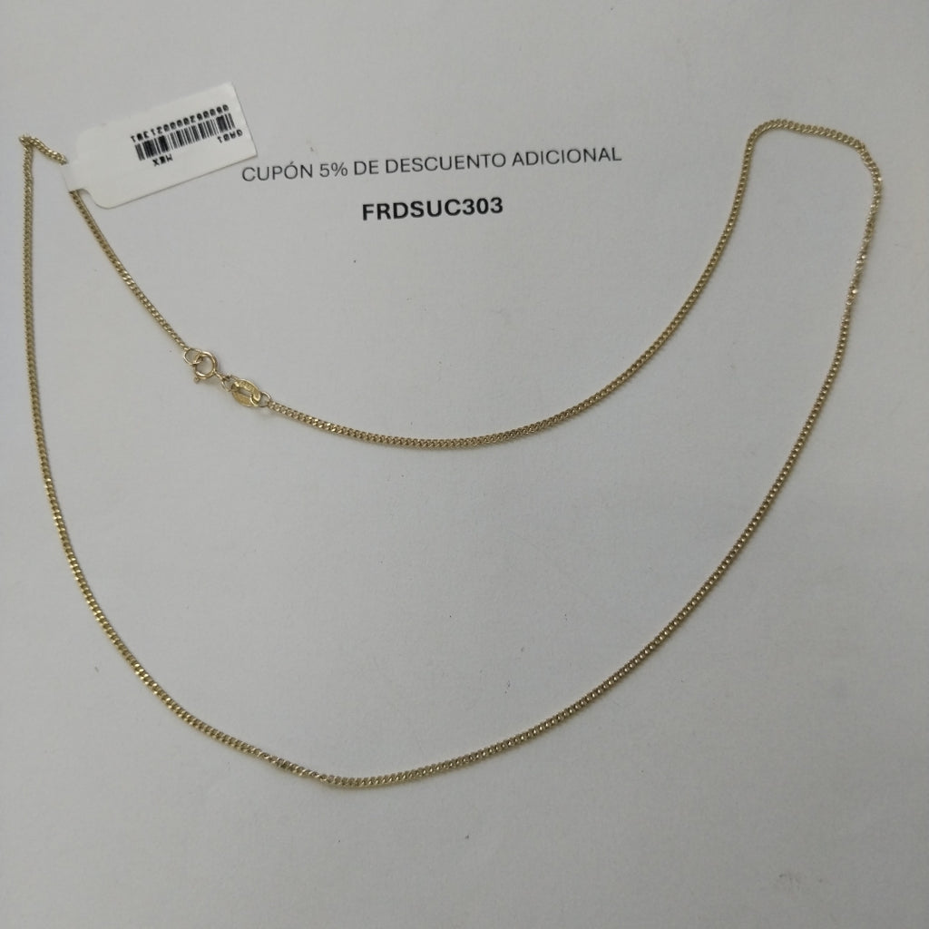 CADENAS TEJIDO BARBADA ORO 10K 50 CM 2.7 GR (NUEVO)