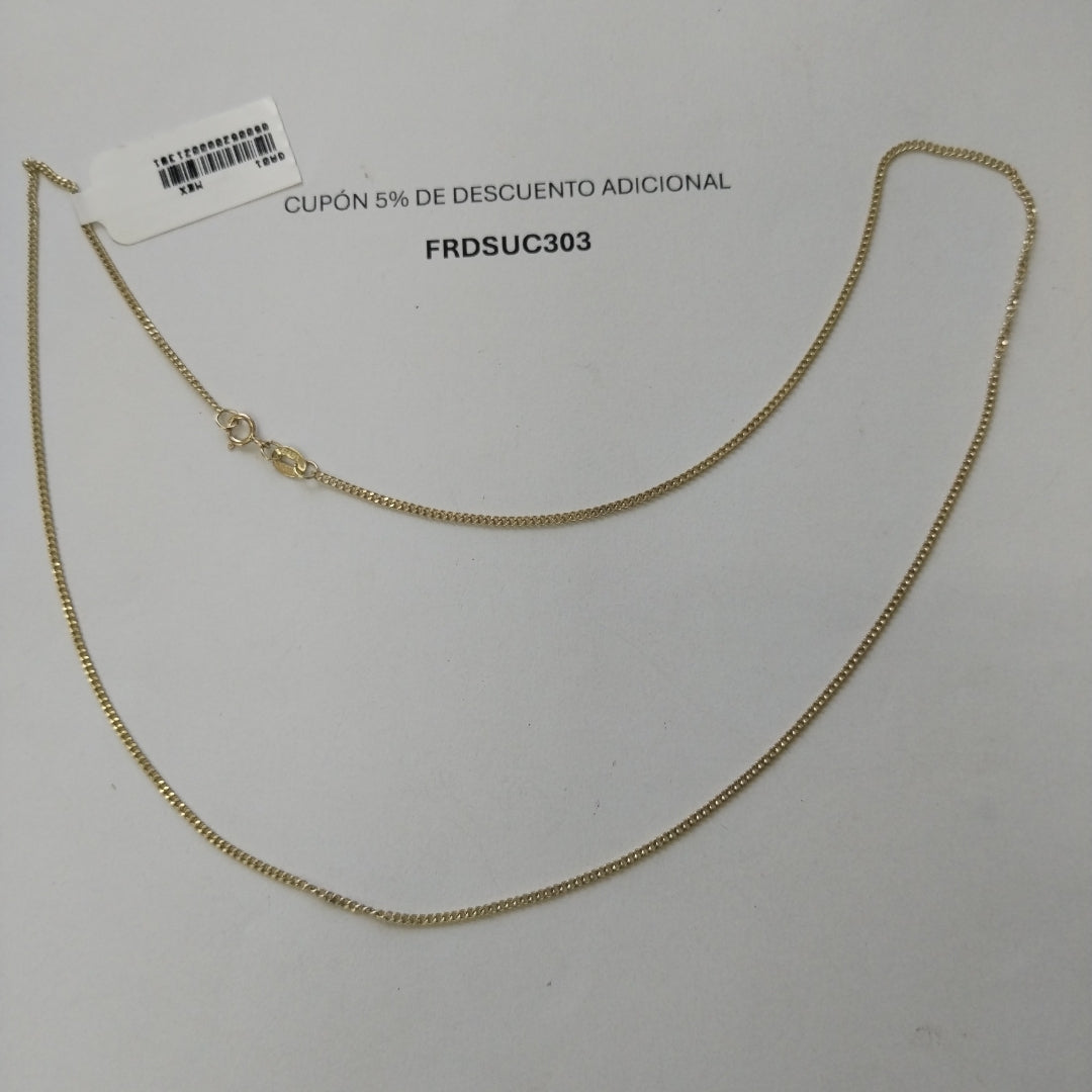 CADENAS TEJIDO BARBADA ORO 10K 50 CM 2.7 GR (NUEVO)