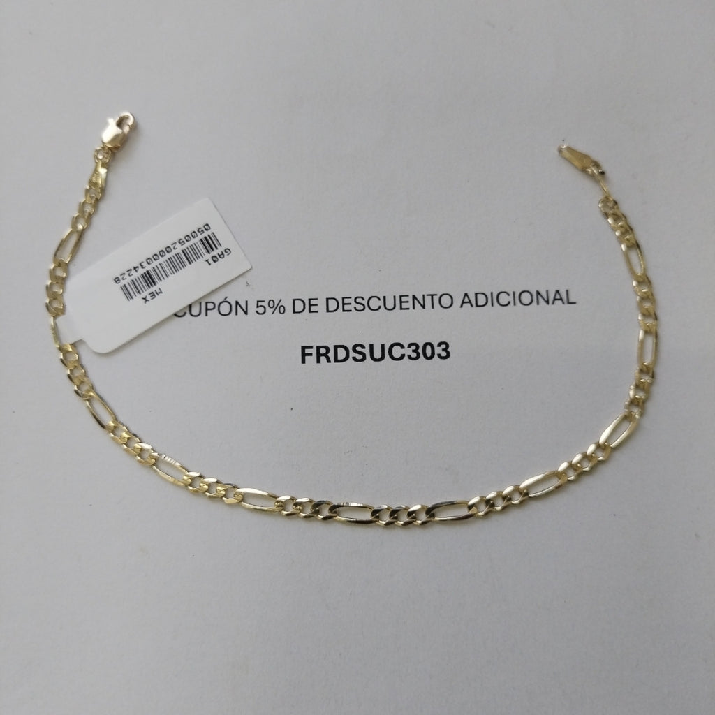 PULSERAS 3X1 ORO 14K 21 CM 3.3 GR (NUEVO)