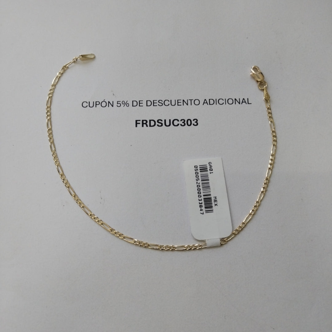PULSERAS BARBADA ORO 14K 21 CM 1.7 GR (NUEVO)