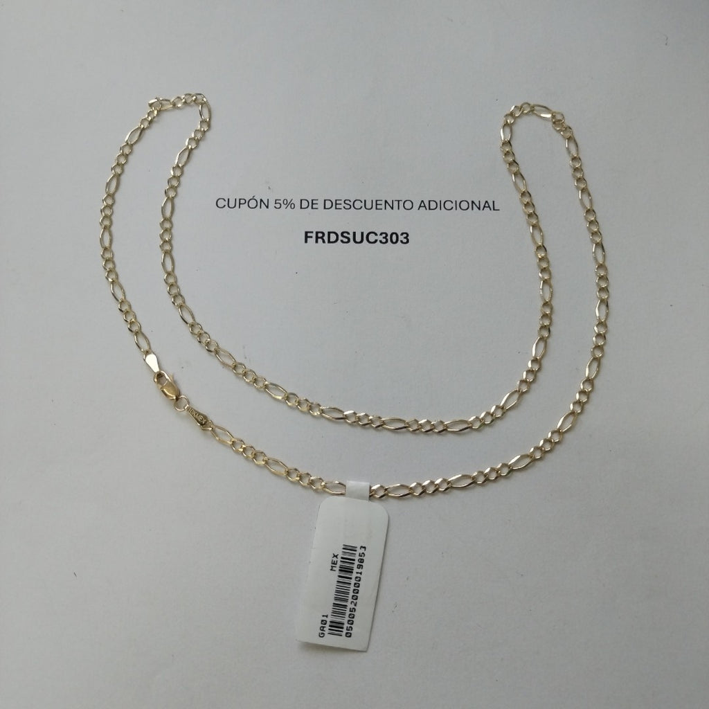 CADENAS TEJIDO 3X1 ORO 10K 50 CM 4.1 GR (NUEVO)