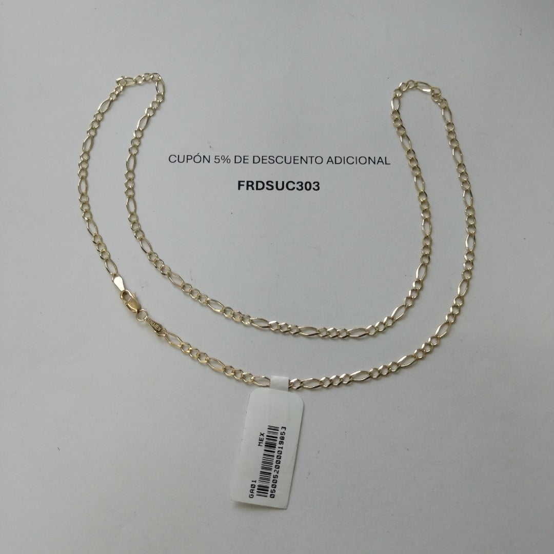 CADENAS TEJIDO 3X1 ORO 10K 50 CM 4.1 GR (NUEVO)