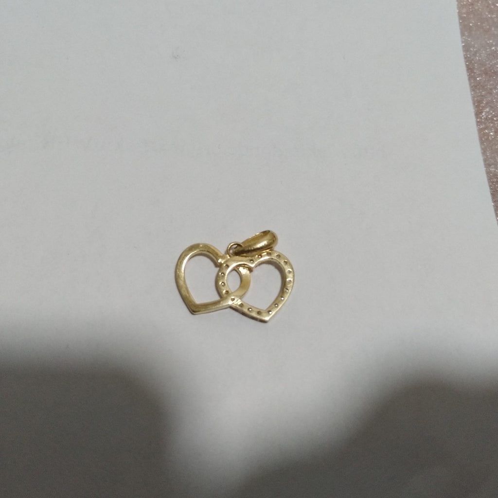 DIJES DOBLE CORAZON ORO 10K 1.5 GR (NUEVO)