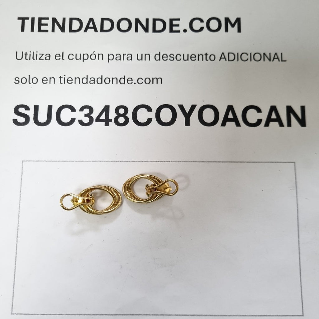 ARETES PAR ORO 18 K 6,70 GRMS (SEMINUEVO)