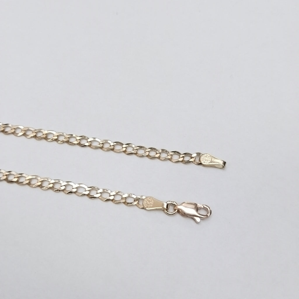 PULSERAS TEJIDO BARBADA ORO 10K 21 CM 3.8 GR (NUEVO)