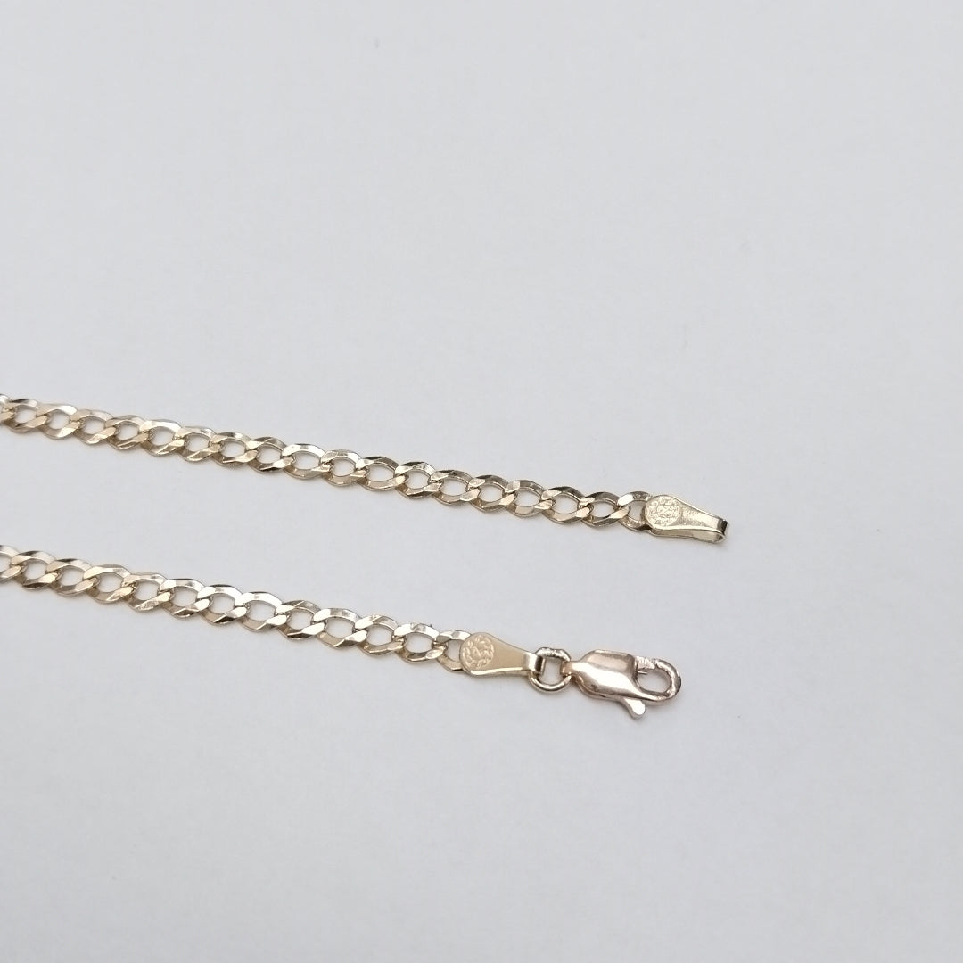 PULSERAS TEJIDO BARBADA ORO 10K 21 CM 3.8 GR (NUEVO)