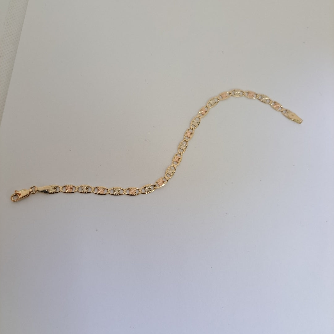 PULSERA TEJIDO GUCHI ORO 14K 18 CM 4.1 GR (NUEVO)