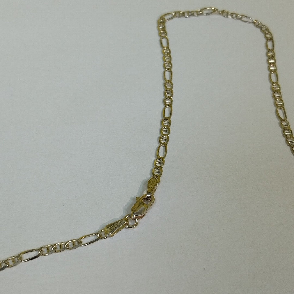 CADENAS TEJIDO FIGARO GUCHI ORO 10K 60 CM 5.3 GR (NUEVO)